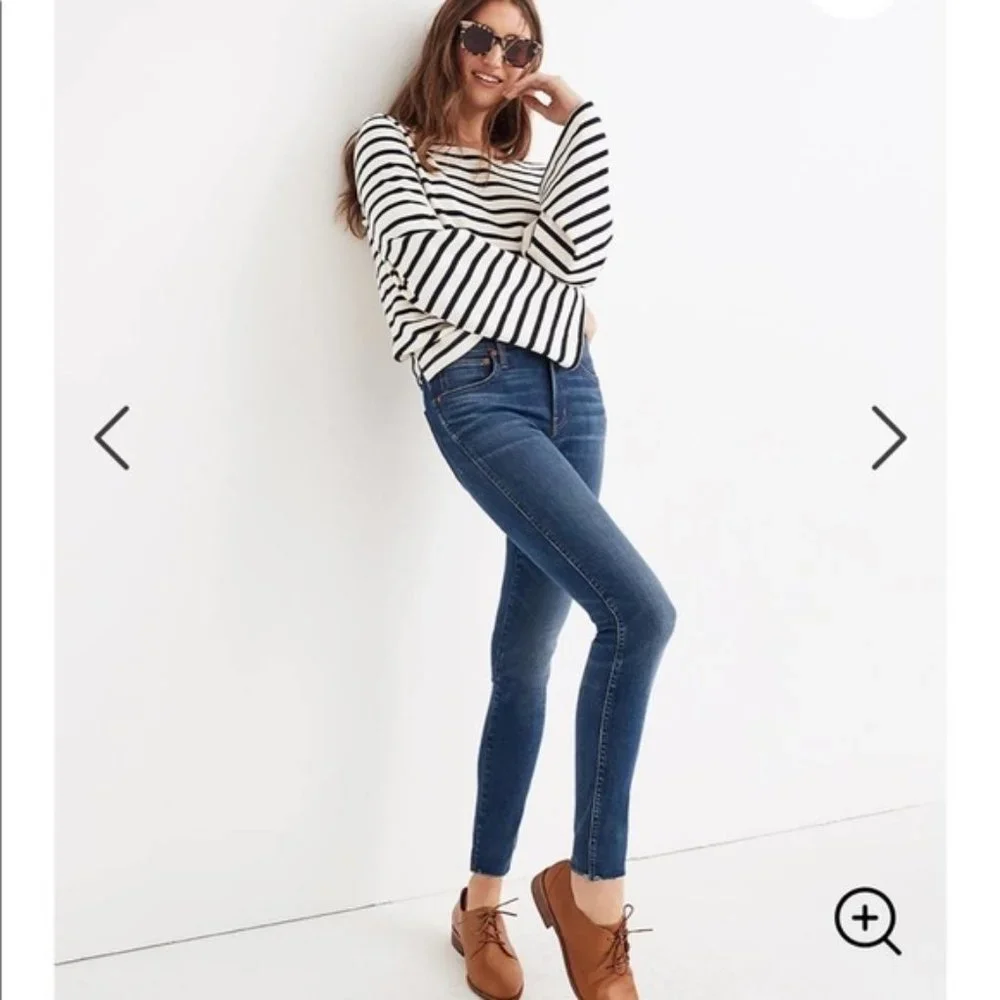 NWT Madewell 9 high rise Rise Skinny Raw hem